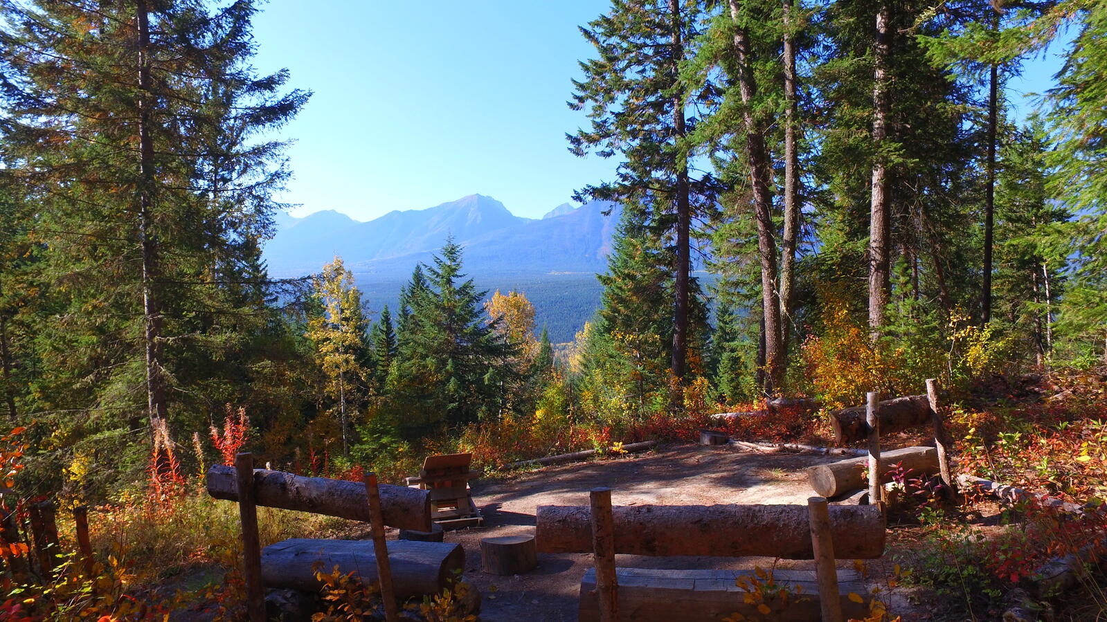 Mountain View Cabins View Bench